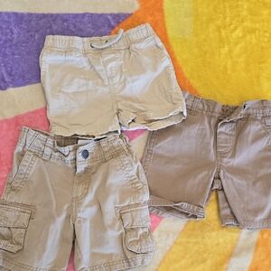 Kids Tan and Brown Shorts Set